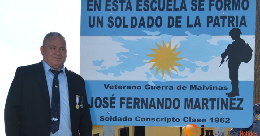 HOMENAJE AL EXCOMBATIENTE DE MALVINAS JORGE FERNANDO MARTÍNEZ