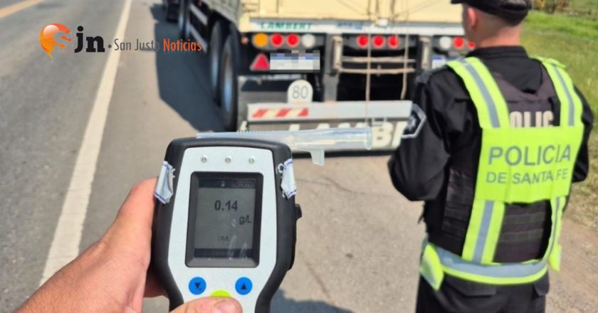 DETECTARON A UN CAMIONERO CON ALCOHOLEMIA POSITIVA DURANTE UN CONTROL EN SAN JUSTO