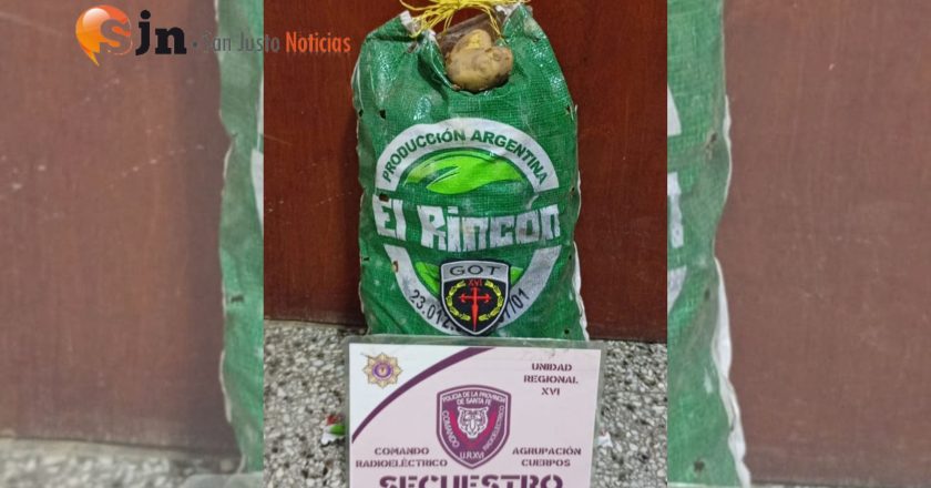 PERSONAL POLICIAL RECUPERÓ UNA BOLSA DE PAPAS TRAS UN HURTO EN SAN JUSTO