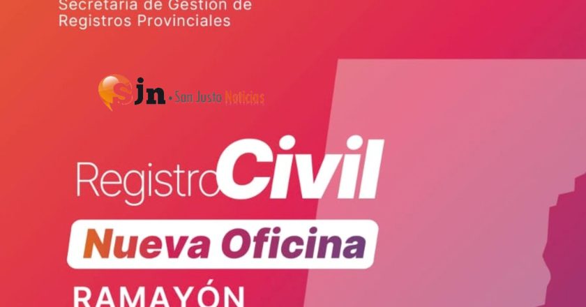 RAMAYÓN CONTARÁ NUEVAMENTE CON UNA OFICINA DEL REGISTRO CIVIL