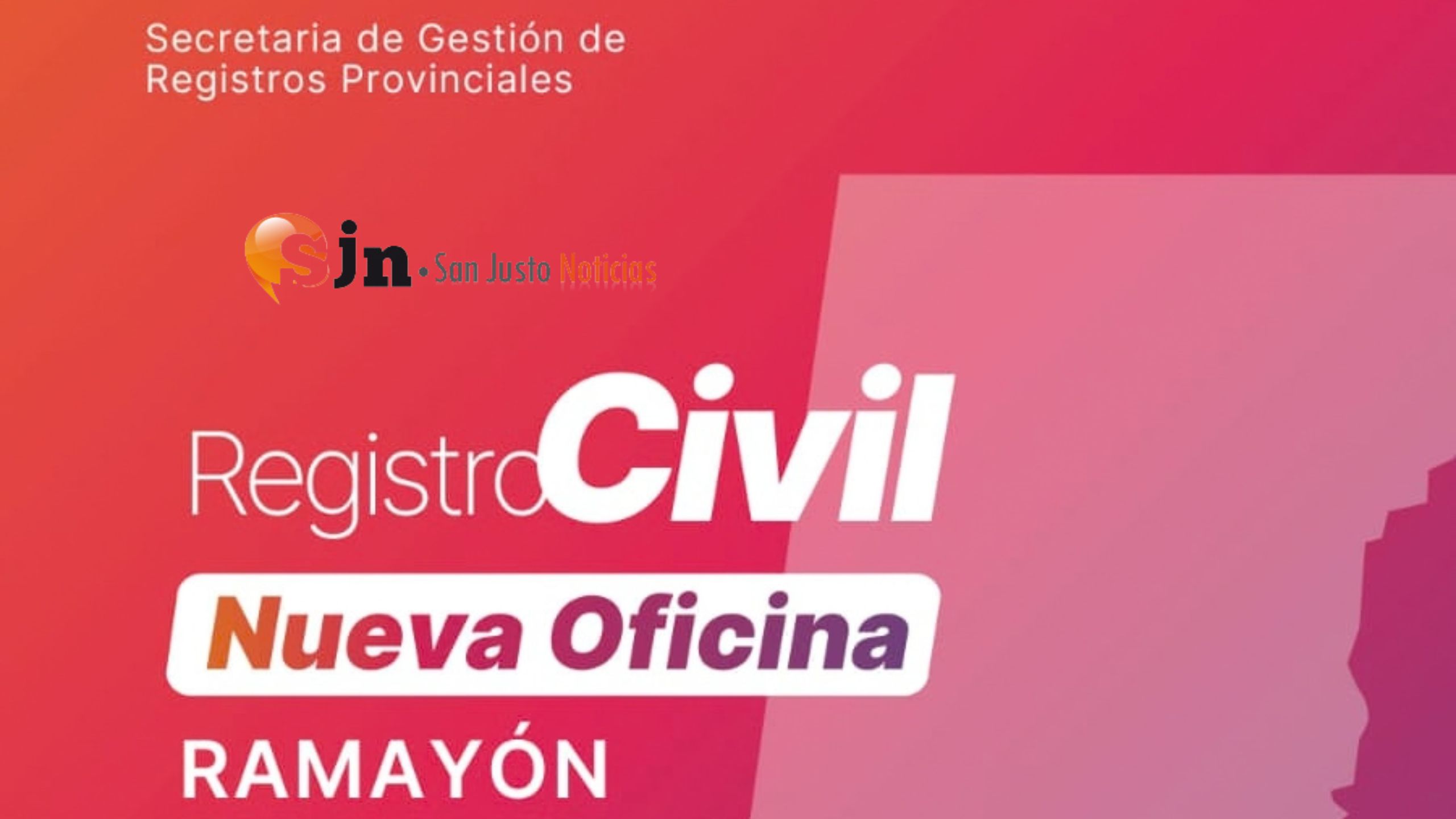 RAMAYÓN CONTARÁ NUEVAMENTE CON UNA OFICINA DEL REGISTRO CIVIL