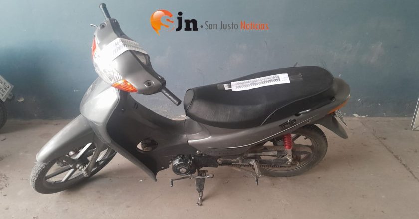 RETUVIERON UNA MOTOCICLETA DURANTE CONTROLES VEHICULARES EN SAN JUSTO