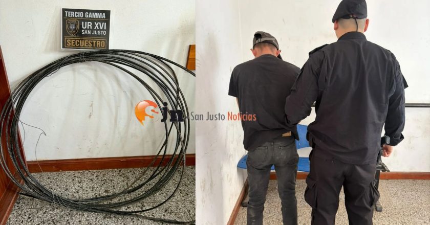 APREHENDIERON A UN HOMBRE POR TENTATIVA DE ROBO DE CABLES