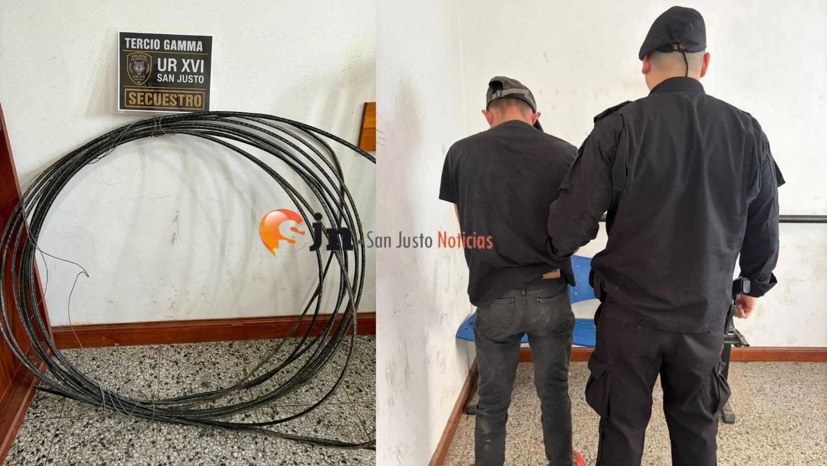 APREHENDIERON A UN HOMBRE POR TENTATIVA DE ROBO DE CABLES