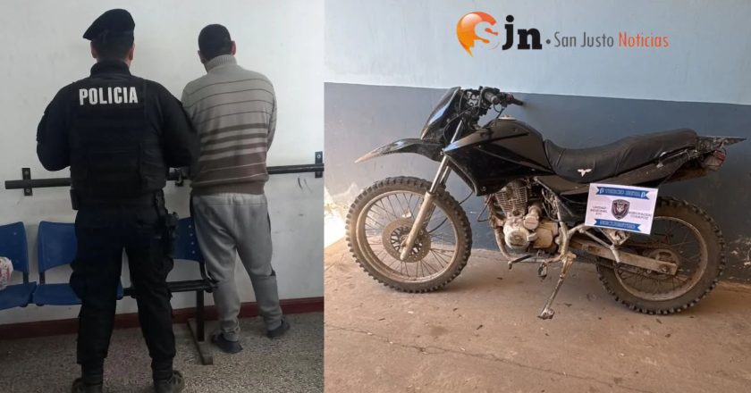 PERSONAL POLICIAL RECUPERÓ UNA MOTOCICLETA CON PEDIDO DE SECUESTRO ACTIVO POR ROBO