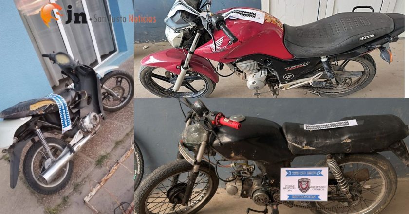 MEDIANTE CONTROLES PREVENTIVOS RETUVIERON MOTOCICLETAS EN SAN JUSTO Y LA CRIOLLA
