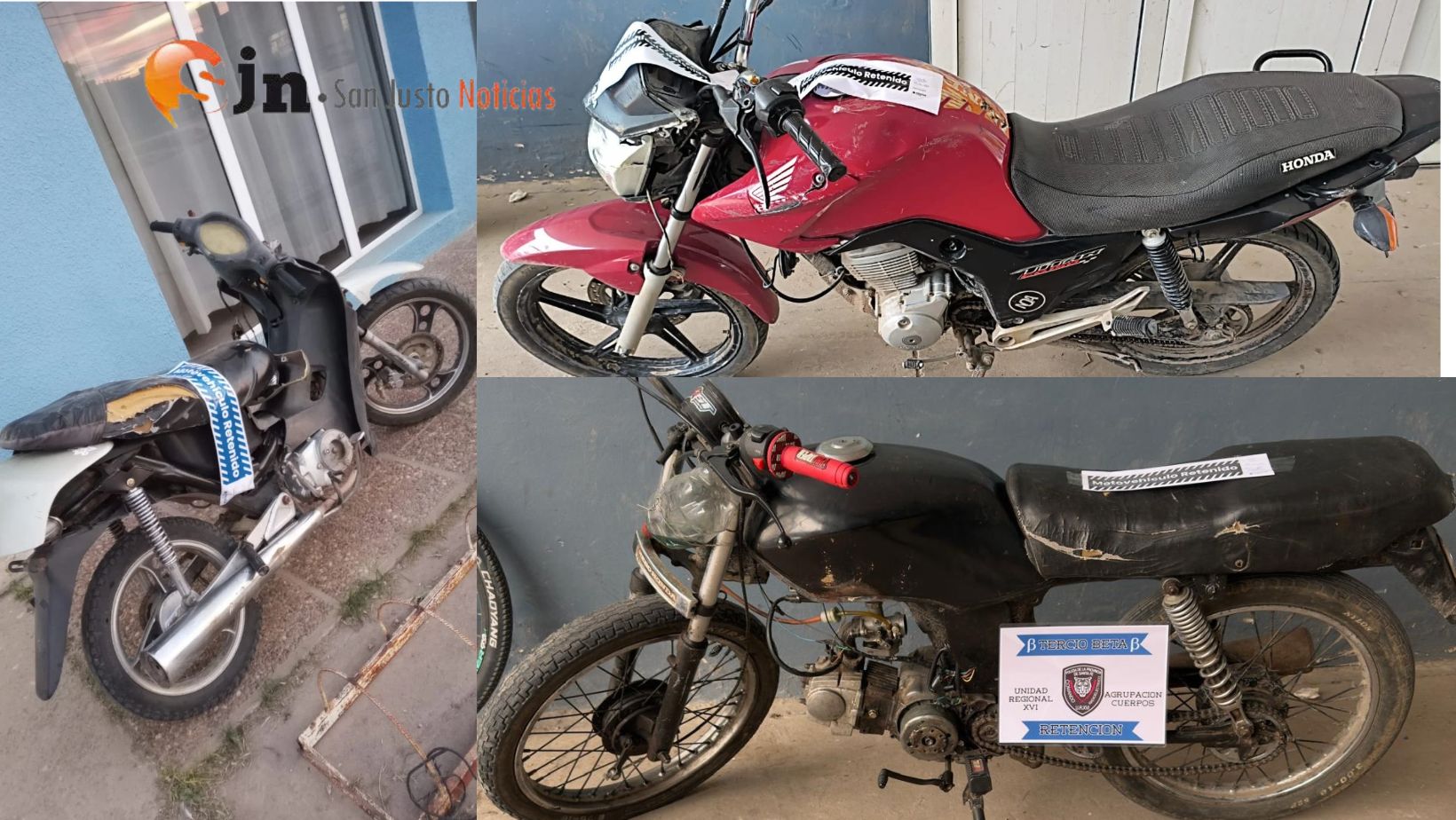 MEDIANTE CONTROLES PREVENTIVOS RETUVIERON MOTOCICLETAS EN SAN JUSTO Y LA CRIOLLA