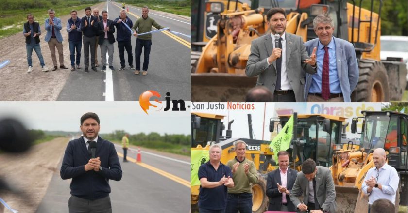 PULLARO Y BASTIA RECORRIERON EL DEPARTAMENTO SAN JUSTO Y FORMALIZARON PROYECTOS DE INFRAESTRUCTURA