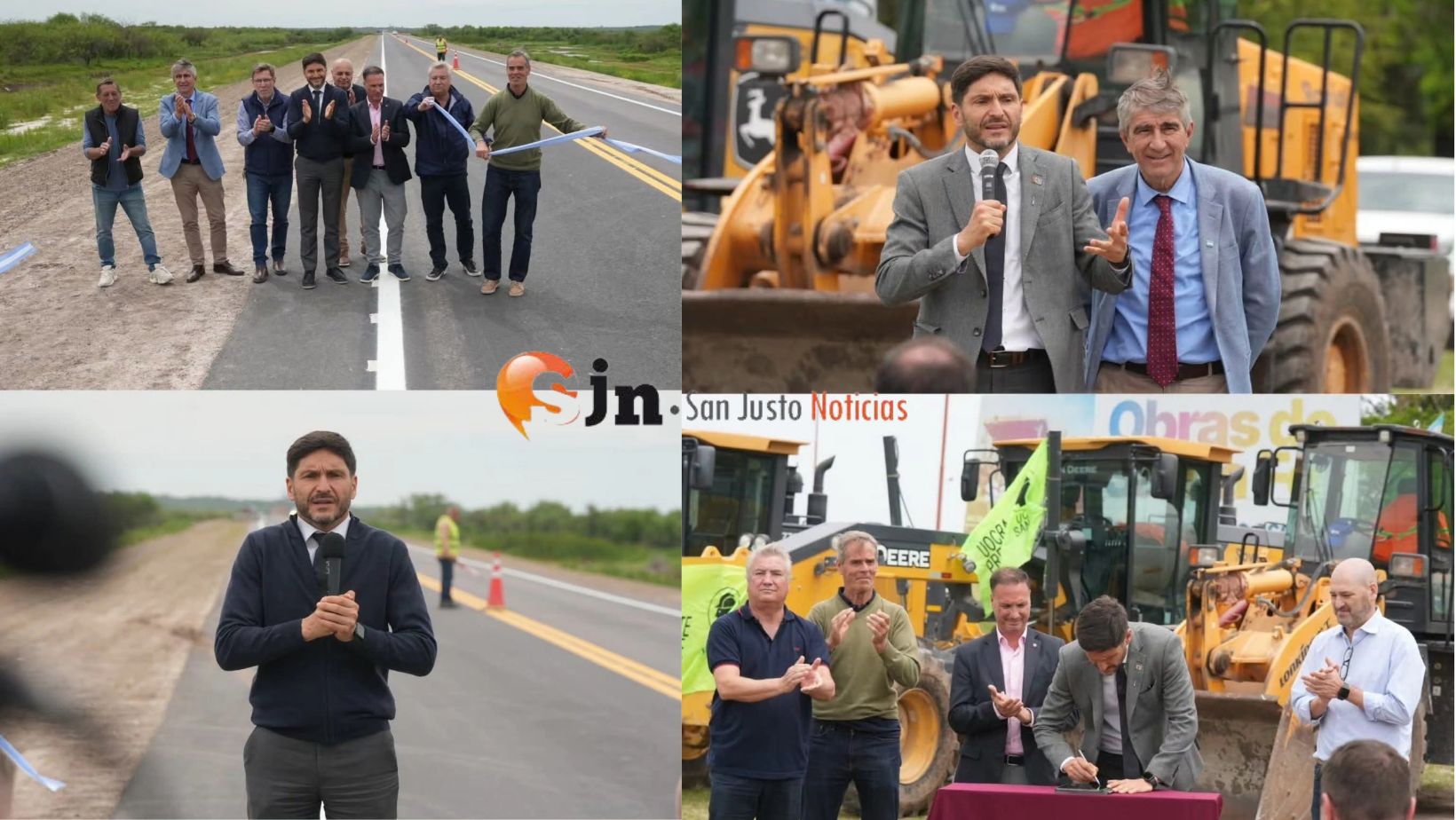 PULLARO Y BASTIA RECORRIERON EL DEPARTAMENTO SAN JUSTO Y FORMALIZARON PROYECTOS DE INFRAESTRUCTURA